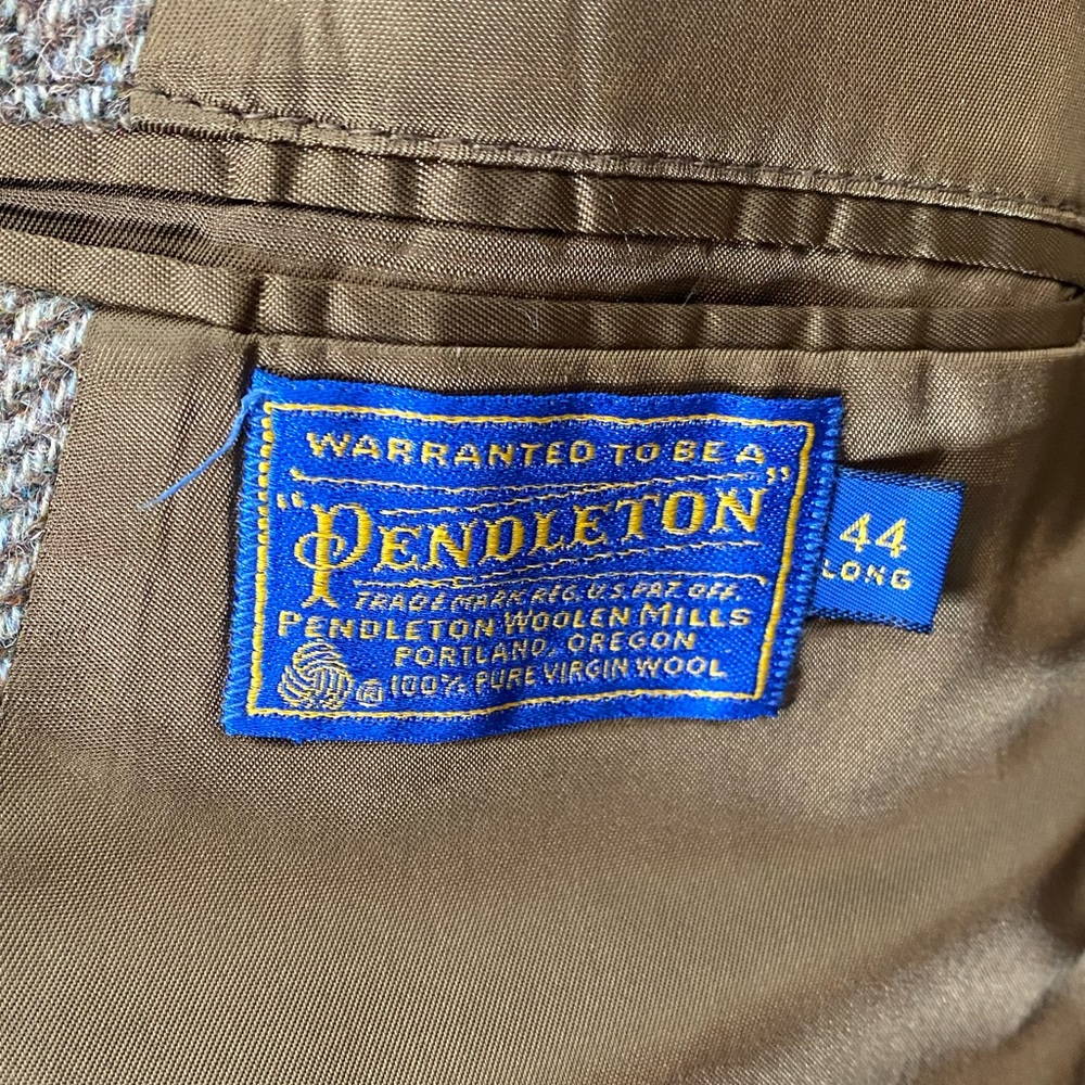 Pendleton Brown Herringbone Blazer - image 5